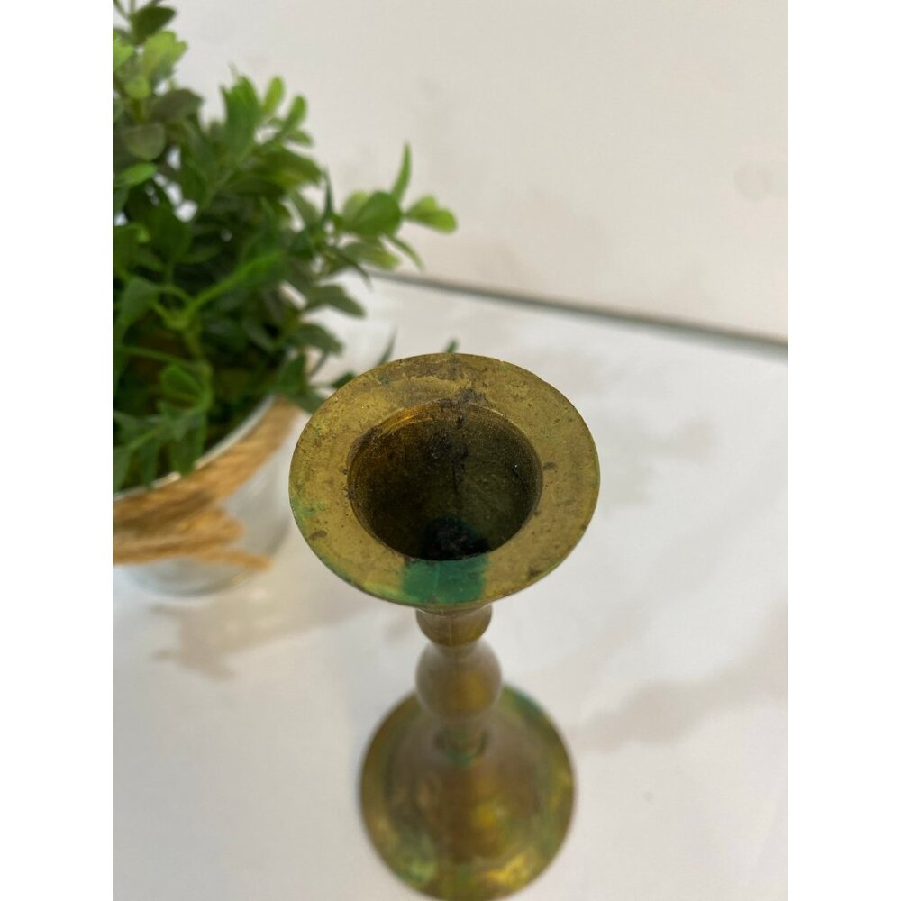 Vintage Solid Brass Decorative Candlestick Holder 6” - Picture 4 of 10